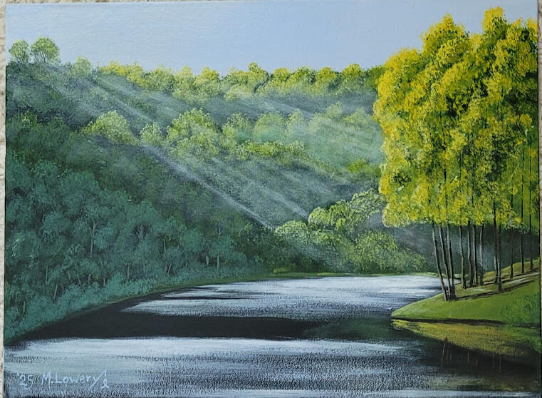 Rivers Edge 12"x16" on Canvas Board $145.00