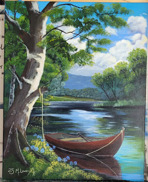 At The Lake - 16"x20" On Canvas Unframed- $275.00