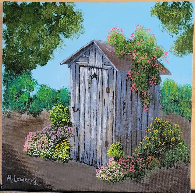 Outhouse #1 - 8"x8" - $45.00
