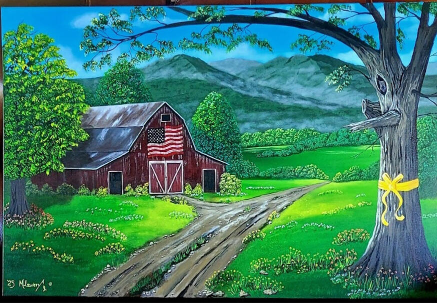 Home Coming was painted for the 2025 VA art competition in Murfreesboro TN, It placed 1st.