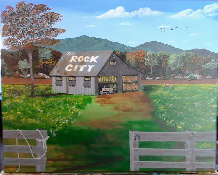 See Rock City Tobacco Barn (donated to family)