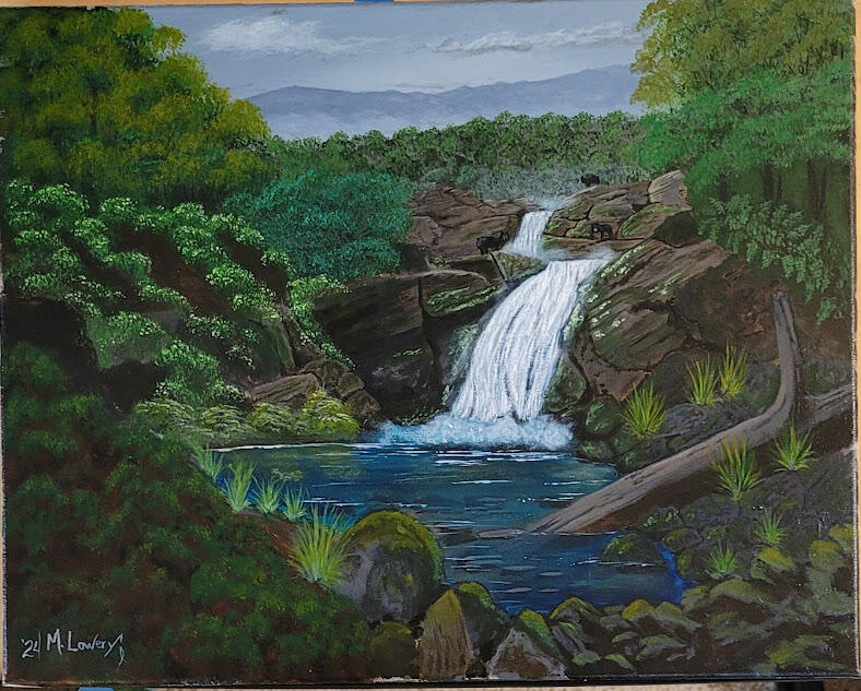 "The Fishers" unframed on stretched canvas 16"x20" $175.00
