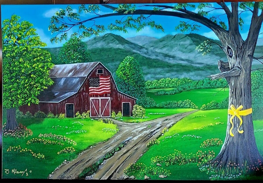 This painting was done for the 2025 VA art competition I placed First in the Middle Tennessee Region